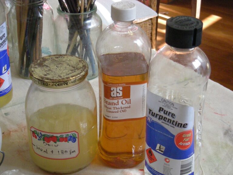 Oil Painting Medium bottles with Damar, Stand Oil and Pure Turpentine