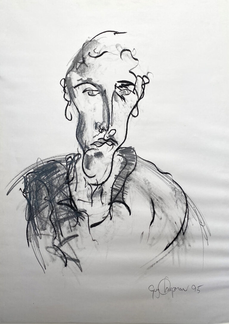 1995 Self Portrait 2 – Charcoal on Paper