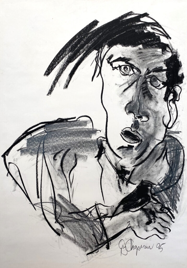1995 Self Portrait 3 – Charcoal on Paper