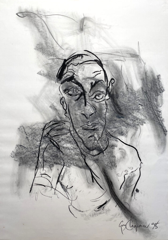 1995 Self Portrait 4 – Charcoal on Paper