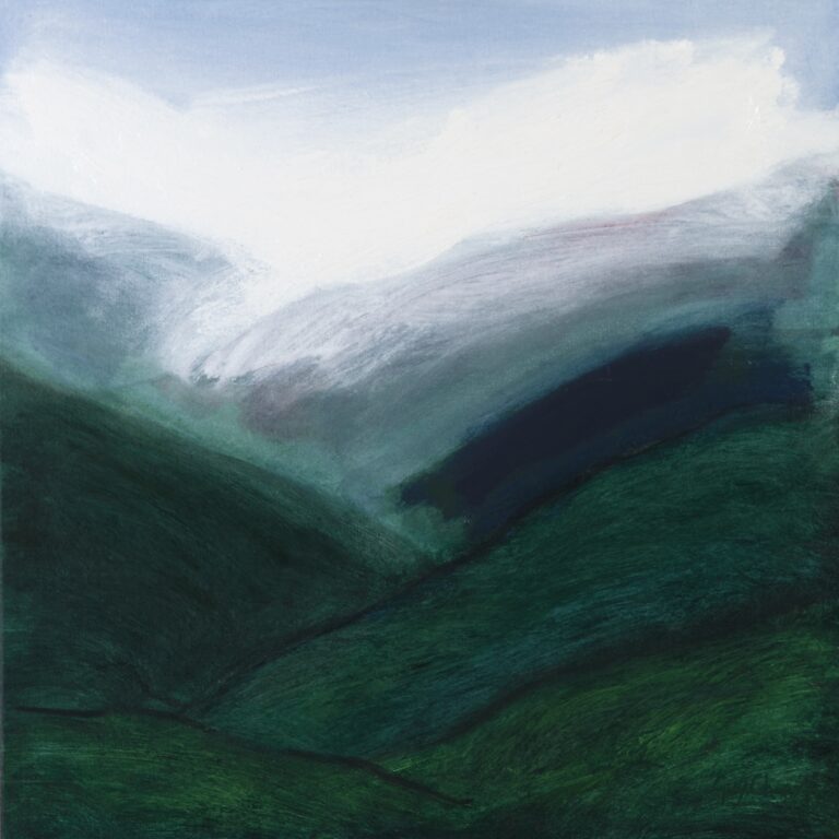 Beyond the Blue Pines 2 2014 oil painting on canvas 660 x 660 mm